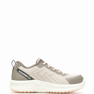 Wolverine Bolt DuraShocks® Knit CarbonMax® Werkschoenen Dames Beige | VEJ9043UB