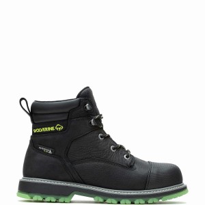 Wolverine Floorhand LX Cap-Toe Steel-Toe 6" Werklaarzen Heren Zwart | KJZ6583RN