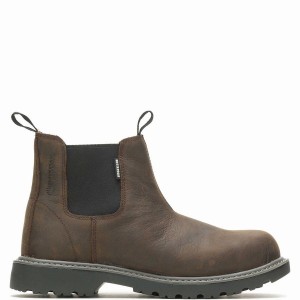 Wolverine Floorhand Steel-Toe Romeo Werklaarzen Heren Donkerbruin | RIM917MR