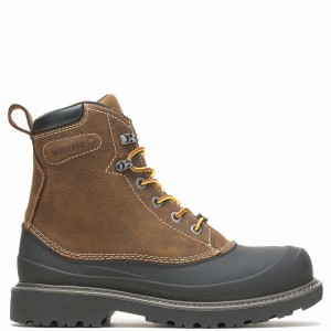 Wolverine Floorhand Swamp 6" Steel-Toe Werklaarzen Heren Donkerbruin | MBT31100TJ