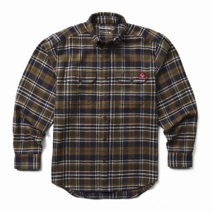 Wolverine Glacier Heavyweight Long Sleeve Flannel Overhemd Heren Zwart Groen | XTE4695QA