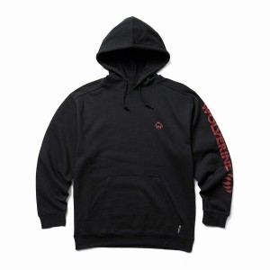 Wolverine Graphic- Sleeve Logo Hoodie Heren Zwart | TUC4665KT