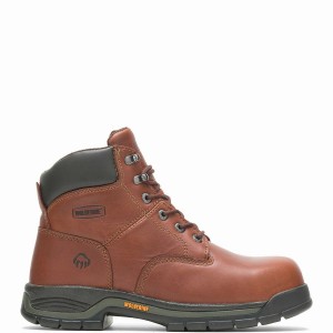 Wolverine Harrison Lace-Up Steel-Toe 6" Werklaarzen Heren Bruin | MLG5424GS