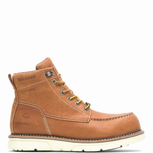 Wolverine I-90 DuraShocks® Moc-Toe CarbonMAX® 6" Werklaarzen Heren Bruin | LVZ751EM