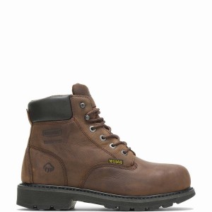 Wolverine McKay Waterproof Steel-Toe 6” Werklaarzen Heren Bruin | TZK37LV