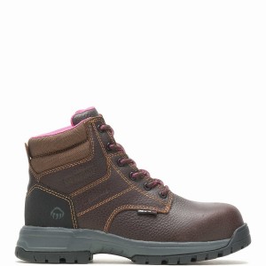 Wolverine Piper Composite-Toe 6" Waterproof Laarzen Dames Bruin | INR2247DH