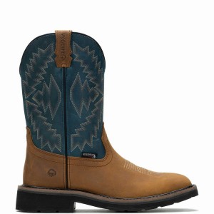 Wolverine Rancher Arrow Steel-Toe Wellington Laarzen Heren Blauw Bruin | PBC6158PY