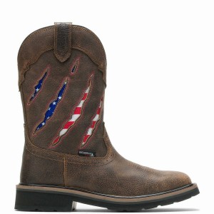 Wolverine Rancher Claw Steel Toe Wellington Laarzen Heren Donkerbruin | IUL579AW