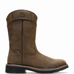 Wolverine Rancher Pull-Tab Waterproof Steel-Toe Wellington Laarzen Heren Donkerkoffie | PBX33100JX