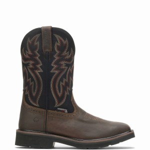 Wolverine Rancher Waterproof Steel-Toe Wellington Laarzen Heren Zwart Bruin | MSQ2529WV