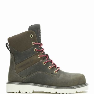 Wolverine Revival 8" Composite-Toe Werklaarzen Dames Grijs | ZCI7942OS