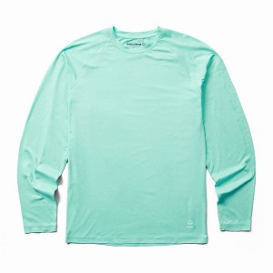 Wolverine Sun-Stop Long Sleeve Crew T-shirts Heren Groen | YQA6775MR