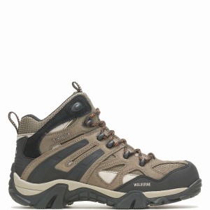 Wolverine Wilderness Wandellaarzen Heren Grijs Bruin | UWG9162DY