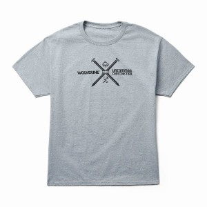 Wolverine unCommon Construction Collection – Short Sleeve Graphic Tee T-shirts Heren Grijs | YGB7255YC