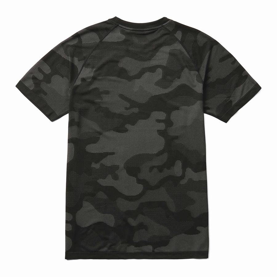 Wolverine Camo Mesh Crew Neck Undershirt T-shirts Heren Zwart | BZD6628OT