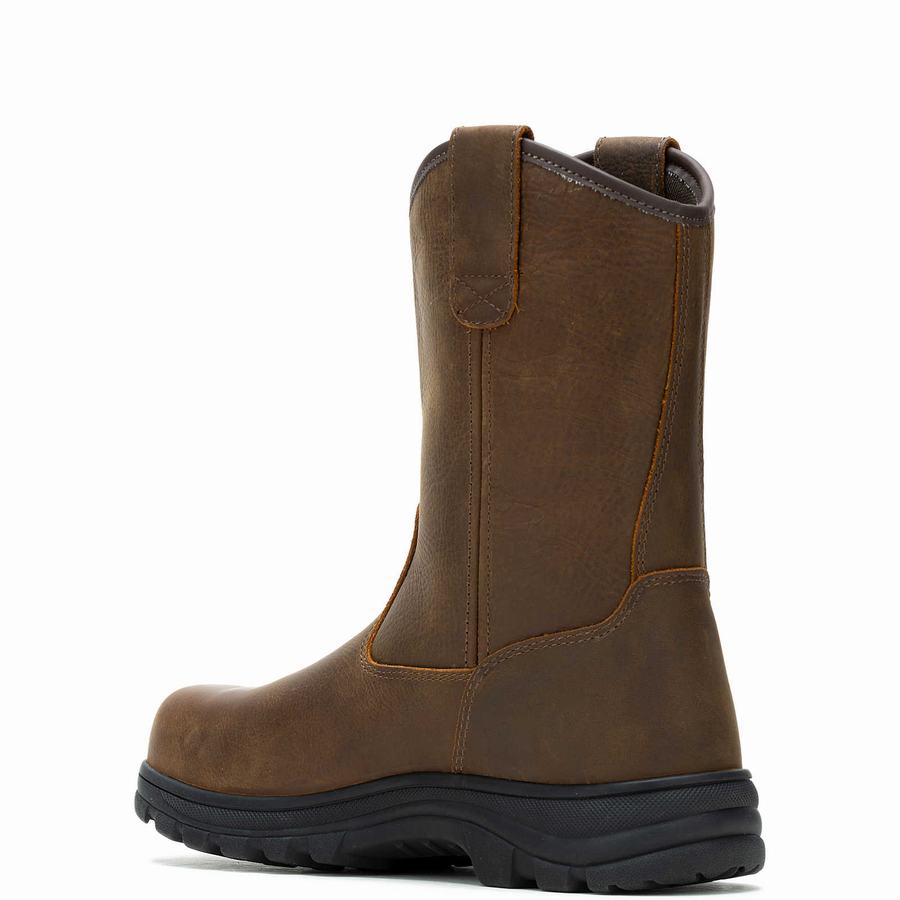 Wolverine Carlsbad Steel-Toe Work Wellington Laarzen Heren Donkerbruin | PYS630AW