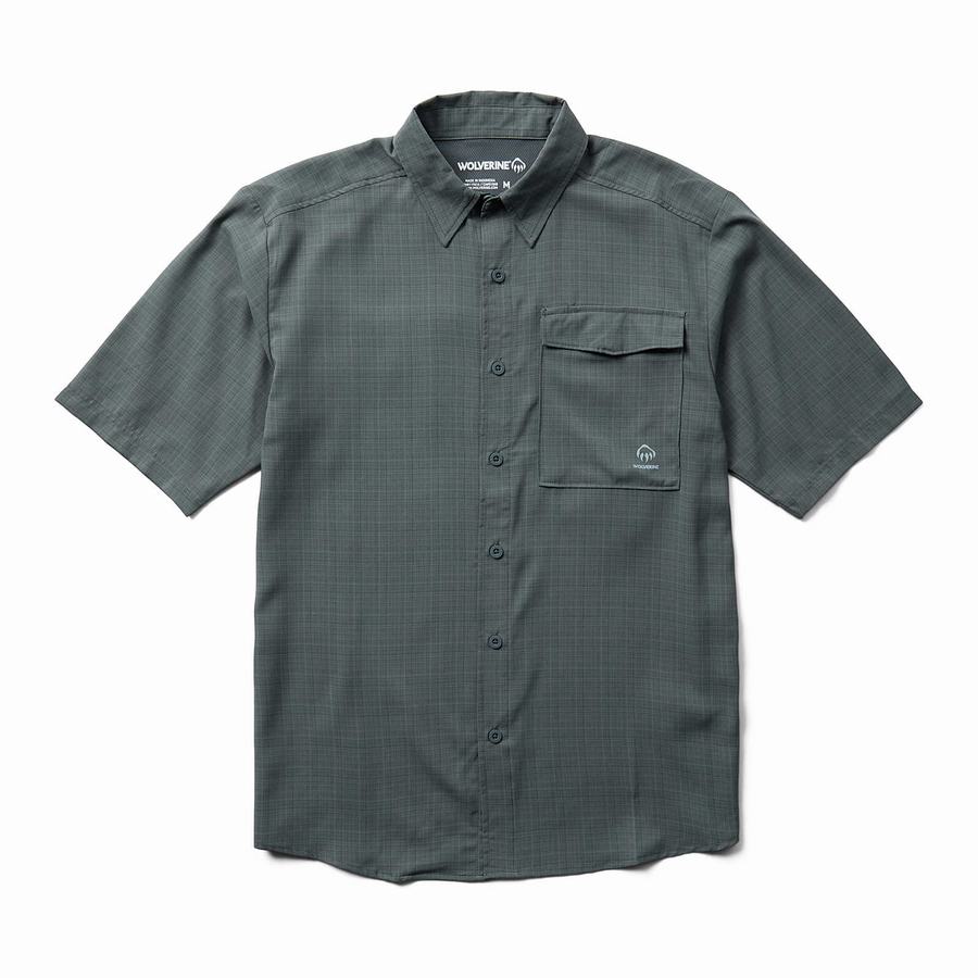 Wolverine Driver Short Sleeve LW Overhemd Heren Grijs | RGP387UV