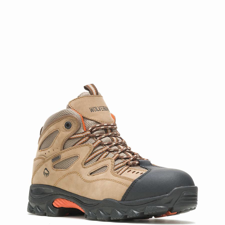 Wolverine Durant Waterproof Steel-Toe Werklaarzen Heren Lichtbruin Oranje | RYS4277RQ