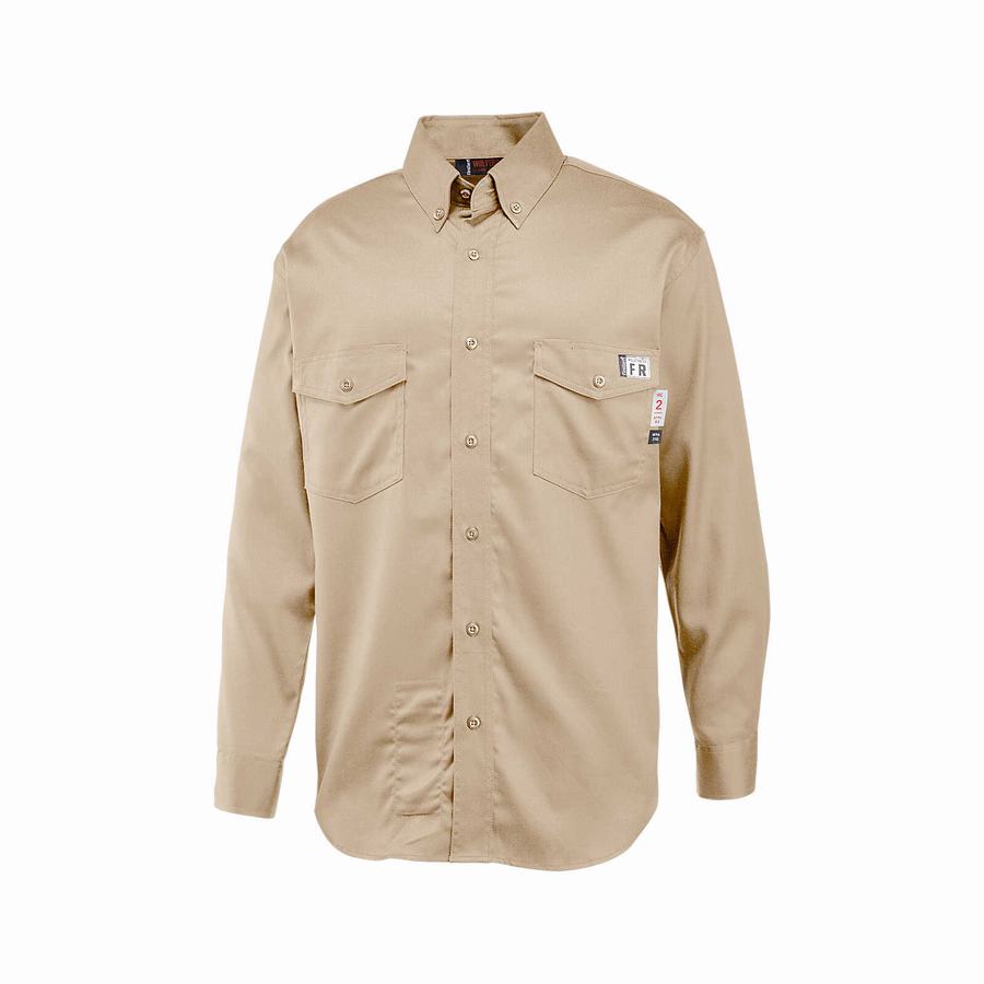 Wolverine FireZerO Twill Long Sleeve - 3X Overhemd Heren Khaki | SCA9312IK