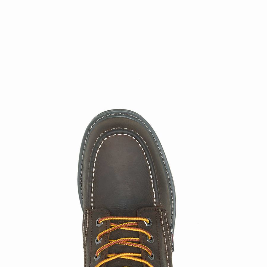 Wolverine Floorhand Moc Toe 6” Werklaarzen Heren Donkerkoffie | LZM9356BI