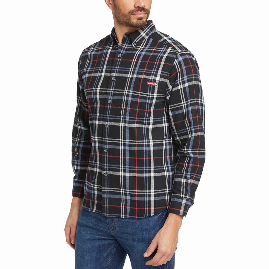 Wolverine Hastings Flannel Overhemd Heren Zwart Grijs | GRT8511YL