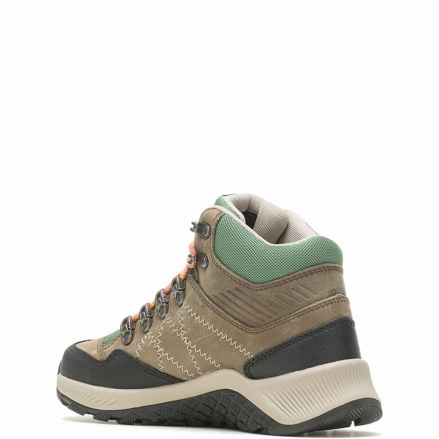 Wolverine Luton Waterproof Wandellaarzen Dames Grijs Groen | ZQF7686UP