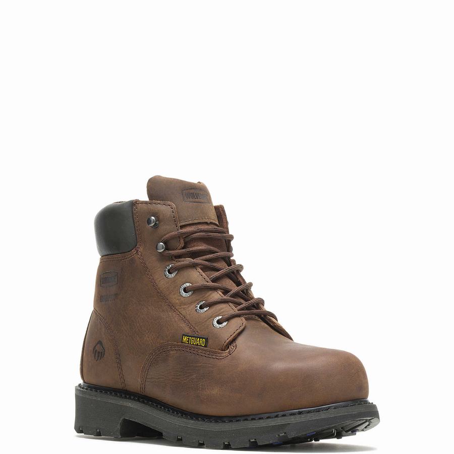 Wolverine McKay Waterproof Steel-Toe 6” Werklaarzen Heren Bruin | TZK37LV