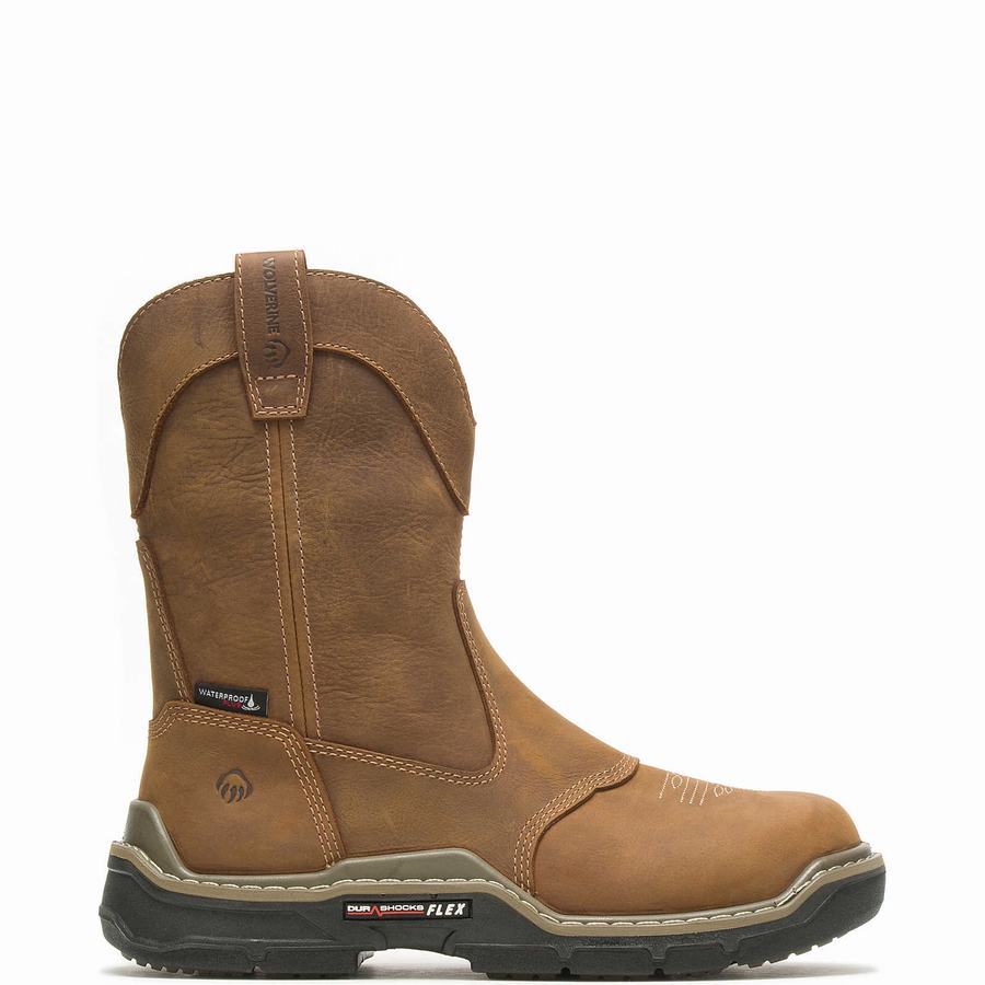 Wolverine Raider DuraShocks® Western CarbonMAX® Work Wellington Laarzen Heren Bruin | XJK5812BP