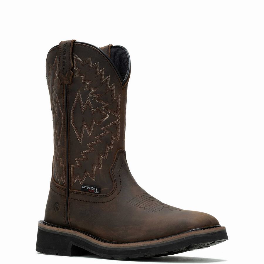 Wolverine Rancher Arrow Steel-Toe Wellington Laarzen Heren Donkerbruin | SDS9685NV