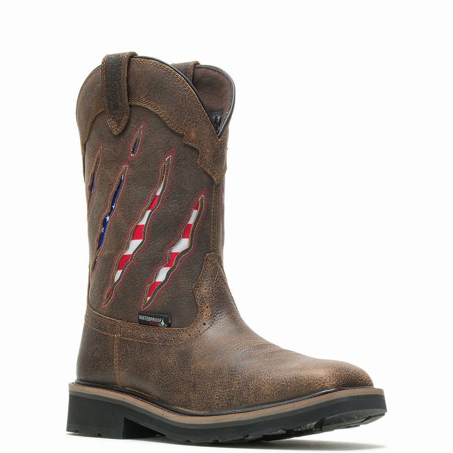 Wolverine Rancher Claw Steel Toe Wellington Laarzen Heren Donkerbruin | IUL579AW