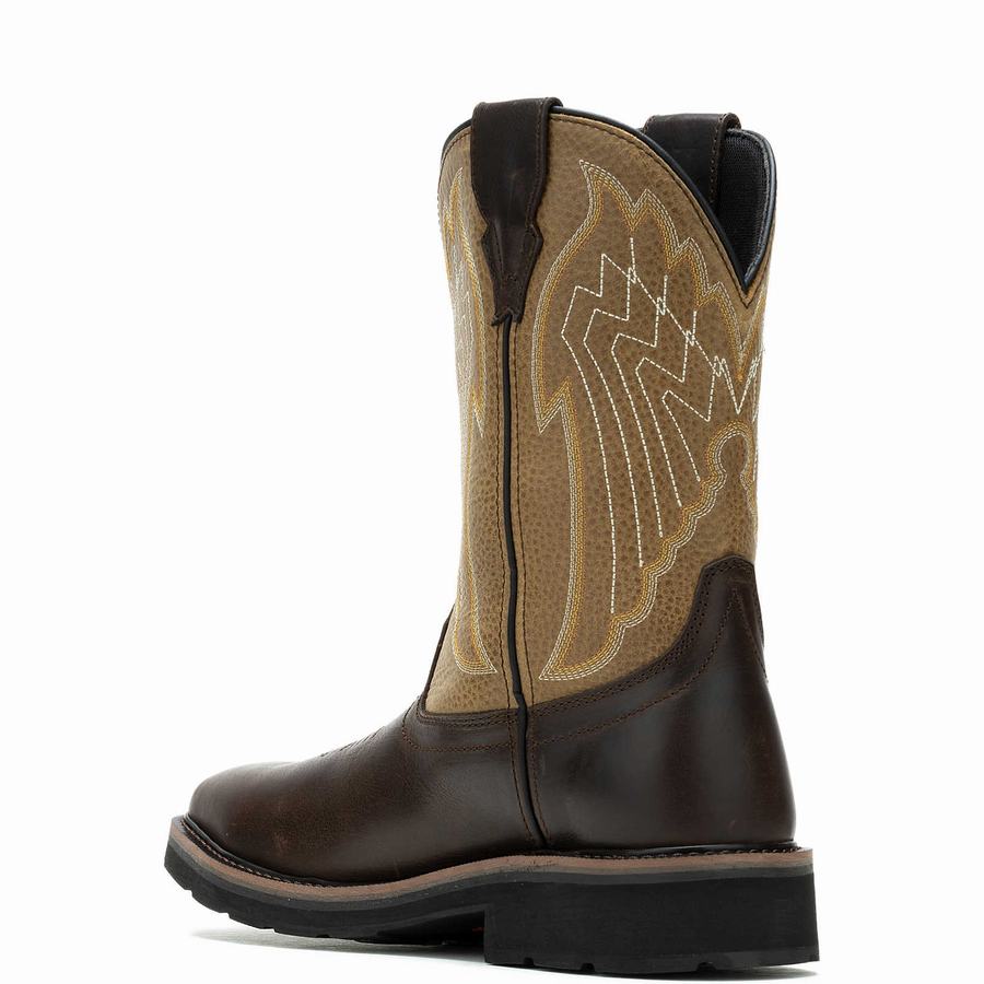 Wolverine Rancher Eagle Waterproof Steel-Toe Wellington Laarzen Heren Bruin | GAT1581KE