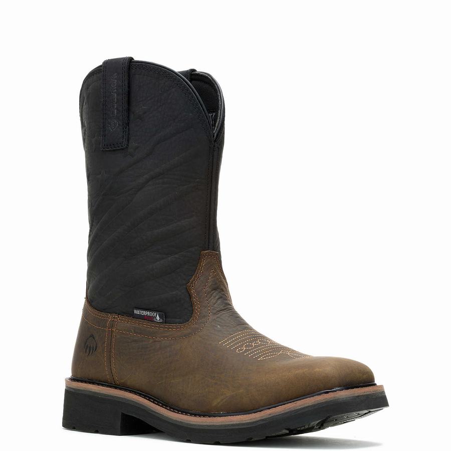 Wolverine Rancher Flag LX Steel-Toe Wellington Laarzen Heren Zwart | XJW3017EB