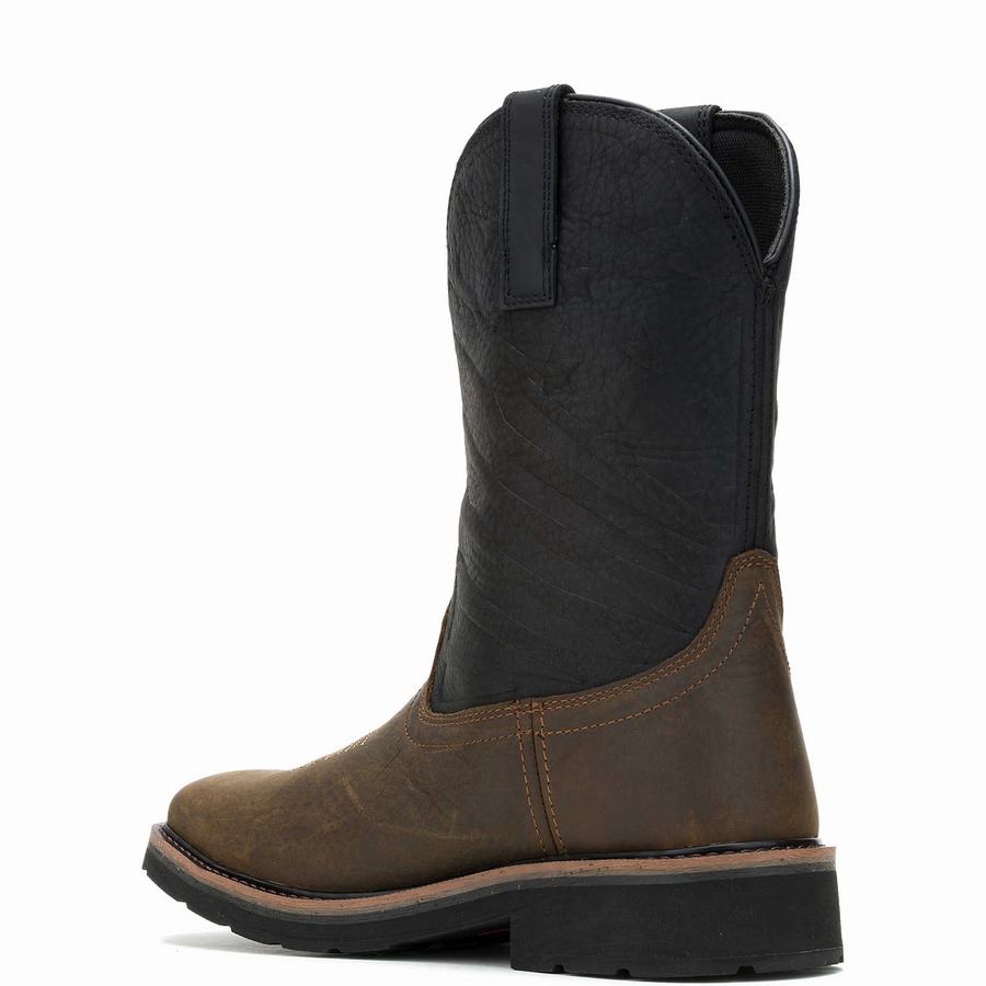 Wolverine Rancher Flag LX Steel-Toe Wellington Laarzen Heren Zwart | XJW3017EB