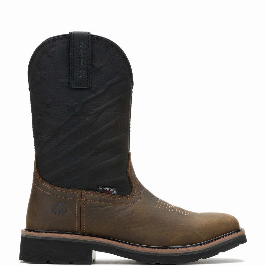 Wolverine Rancher Flag LX Steel-Toe Wellington Laarzen Heren Zwart | XJW3017EB