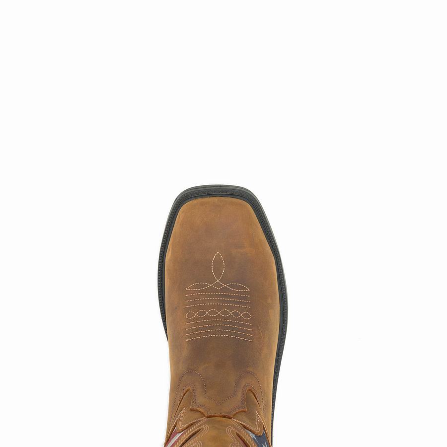 Wolverine Rancher Flag Steel-Toe Wellington Laarzen Heren Bruin | IKD4268DC