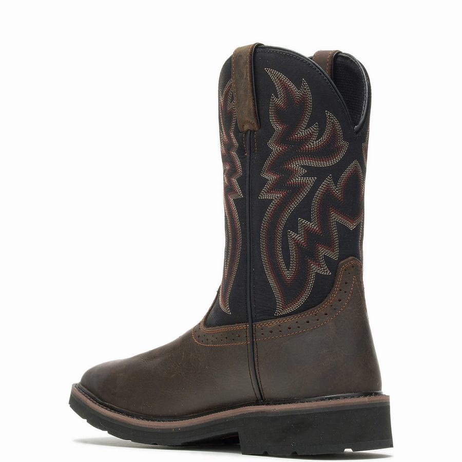 Wolverine Rancher Waterproof Steel-Toe Wellington Laarzen Heren Zwart Bruin | MSQ2529WV