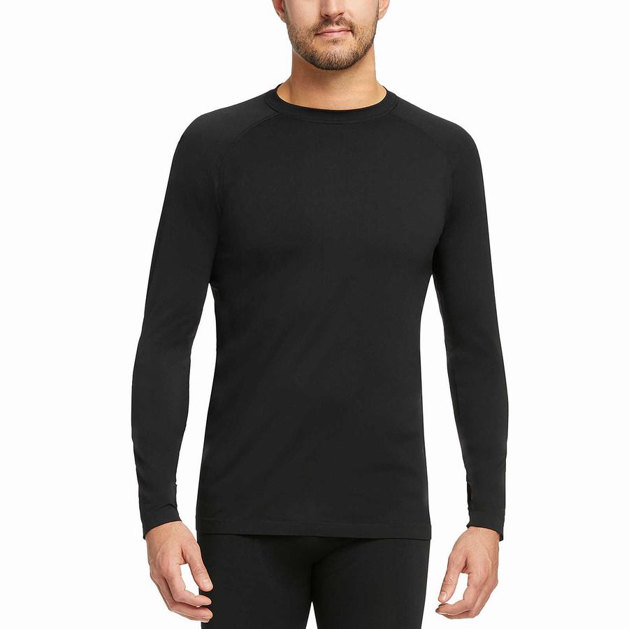 Wolverine Seamless Baselayer Long Sleeve Top T-shirts Heren Zwart | LWQ2587QN