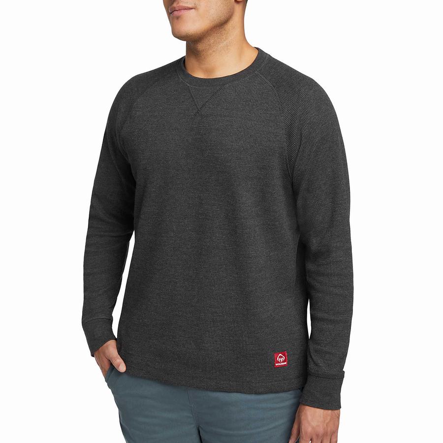 Wolverine Walden II Thermal Long Sleeve Tee T-shirts Heren Zwart | RIG2921TJ