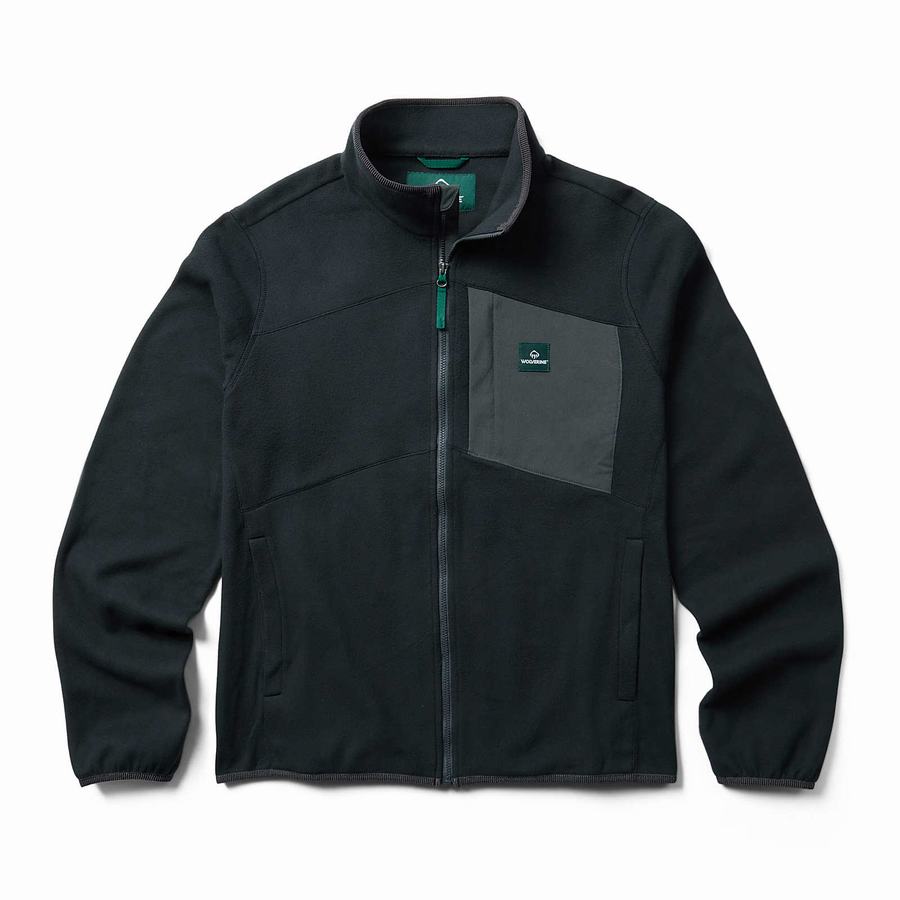 Wolverine Wilderness Fleece Jassen Heren Zwart | XTQ742DN