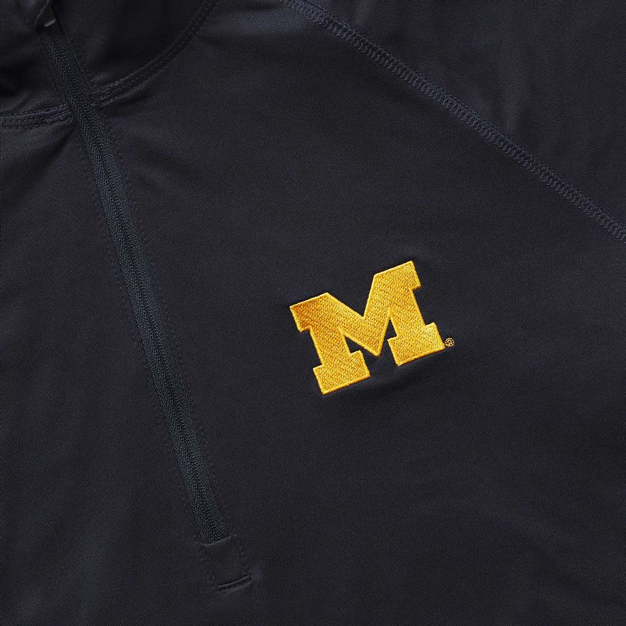 Wolverine x Valiant University of Michigan Sun-Stop Eco Half Zip T-shirts Heren Donkerblauw | ITG3949DV